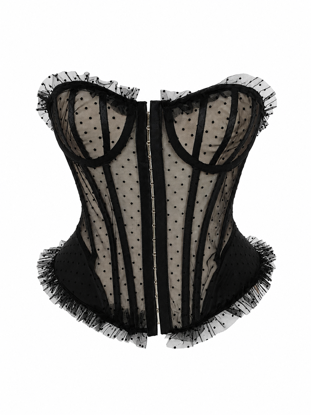 Corset din tulle cu buline