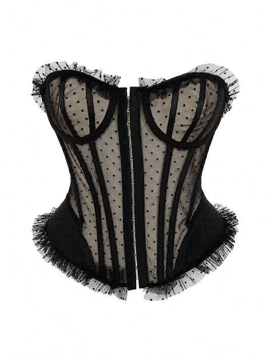 Corset din tulle cu buline
