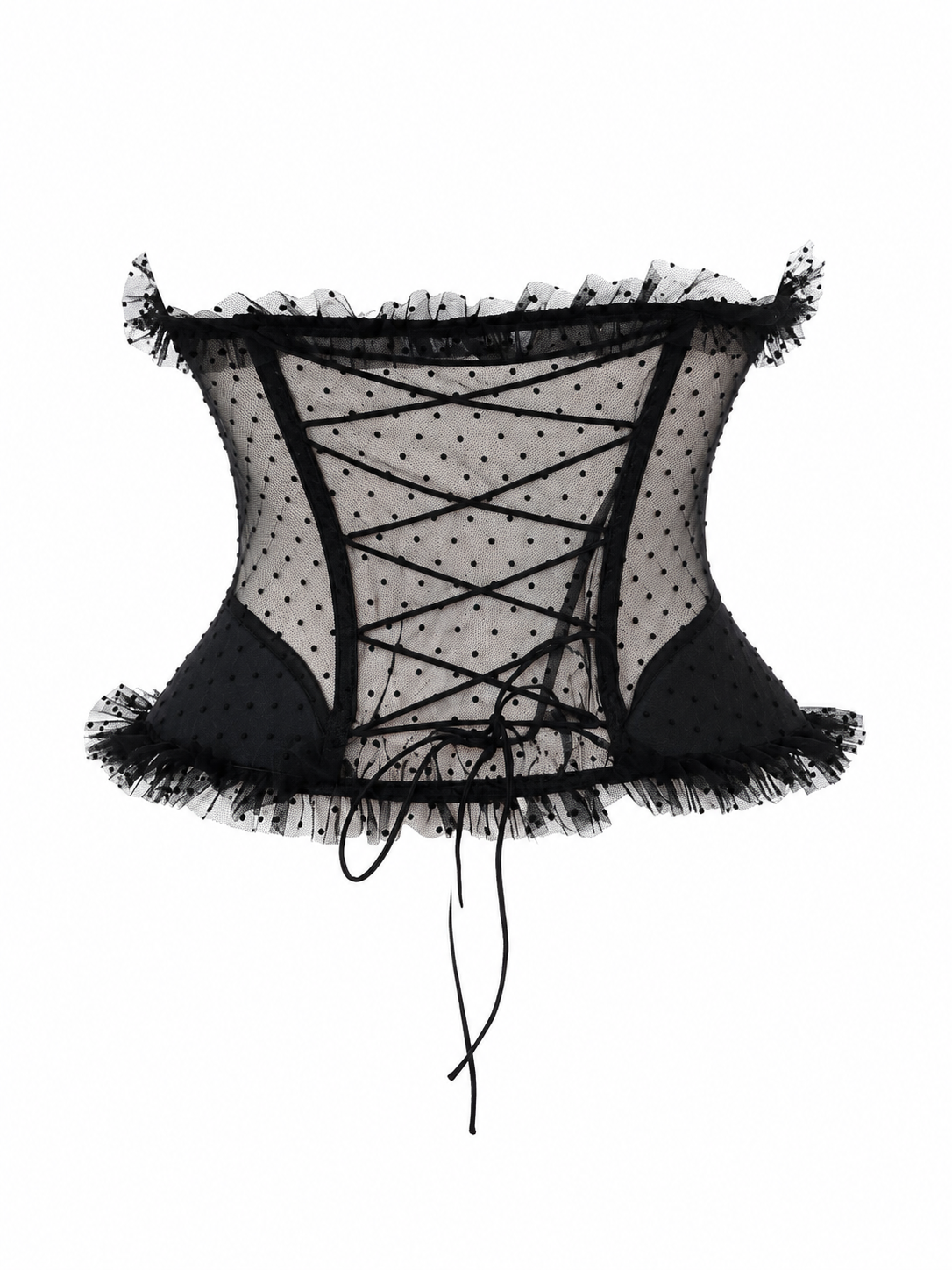 Corset din tulle cu buline
